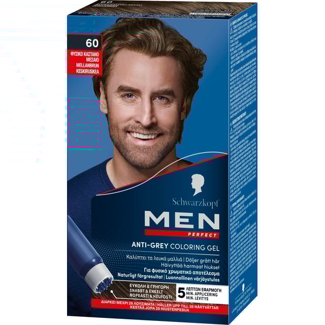 Schwarzkopf Men Perfect 60 Mellanbrun | Hårvård - Hårfärg - Toning | Apoteka