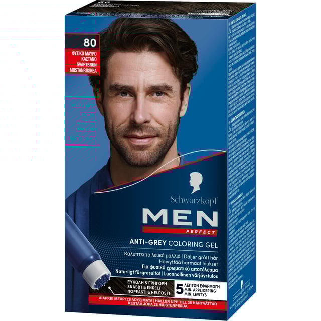 Schwarzkopf Men Perfect 80 Svartbrun | Hårvård - Hårfärg - Toning | Apoteka