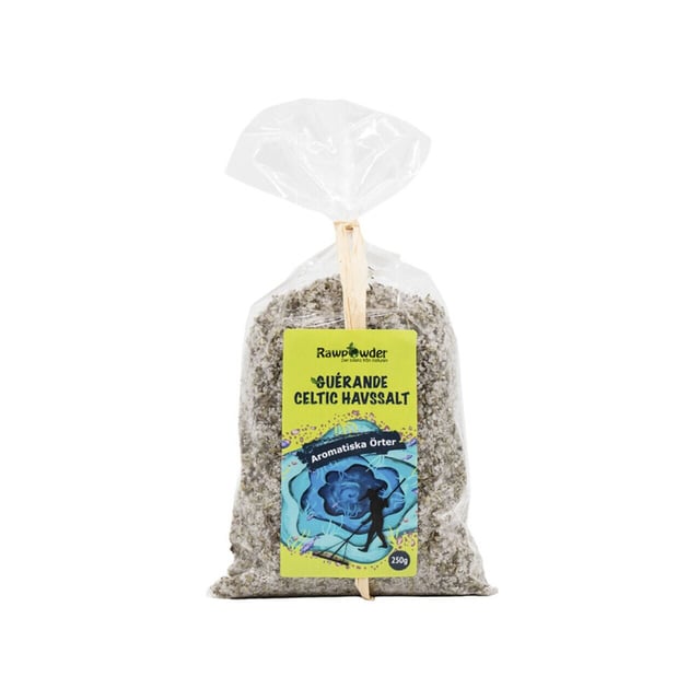Rawpowder Guérande Celtic Havssalt − Aromatiska Örter 250 g | Mat & dryck - Skafferi - Kryddor & smaksättning - Salt | Apoteka