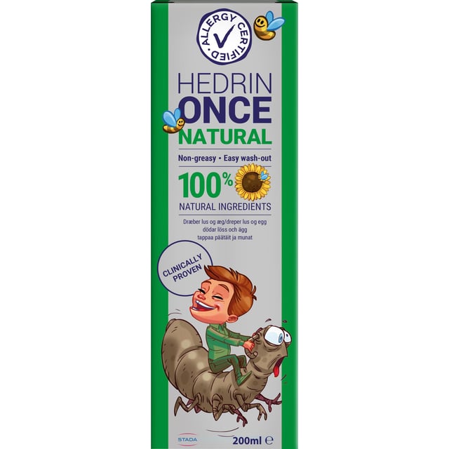 Hedrin Once Natural 200 ml | Baby, barn & förälder - Hårvård för barn - Lusmedel & lusschampo | Apoteka
