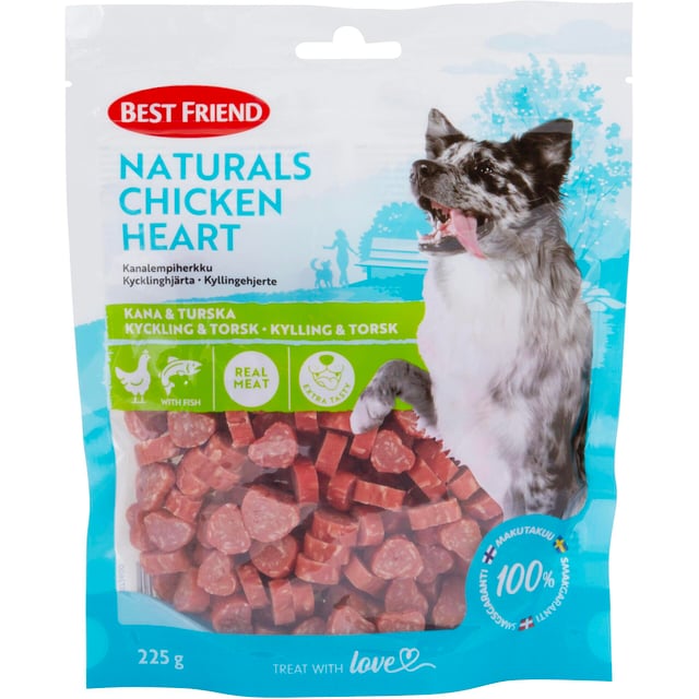 Best Friend Kycklinghjärtan Hundgodis 225 g