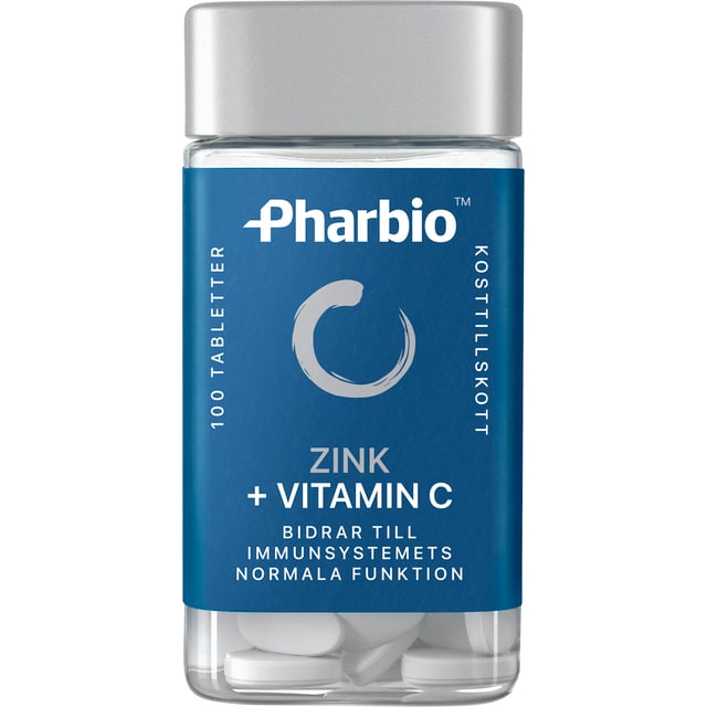 Pharbio Zink + Vitamin C 100 tabletter | Vitaminer & kosttillskott - Vitaminer & mineraler - Zink,Vitaminer & kosttillskott - Vitaminer & mineraler - C-vitamin | Apoteka