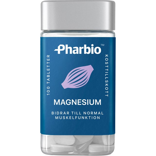 Pharbio Magnesium 100 tabletter | Vitaminer & kosttillskott - Vitaminer & mineraler - Magnesium | Apoteka