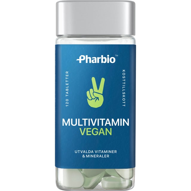 Pharbio Multivitamin Vegan 120 tabletter | Vitaminer & kosttillskott - Vitaminer & mineraler - Multivitamin - Multivitaminkomplex,Vitaminer & kosttillskott - Kosttillskott för veganer & vegetarianer | Apoteka