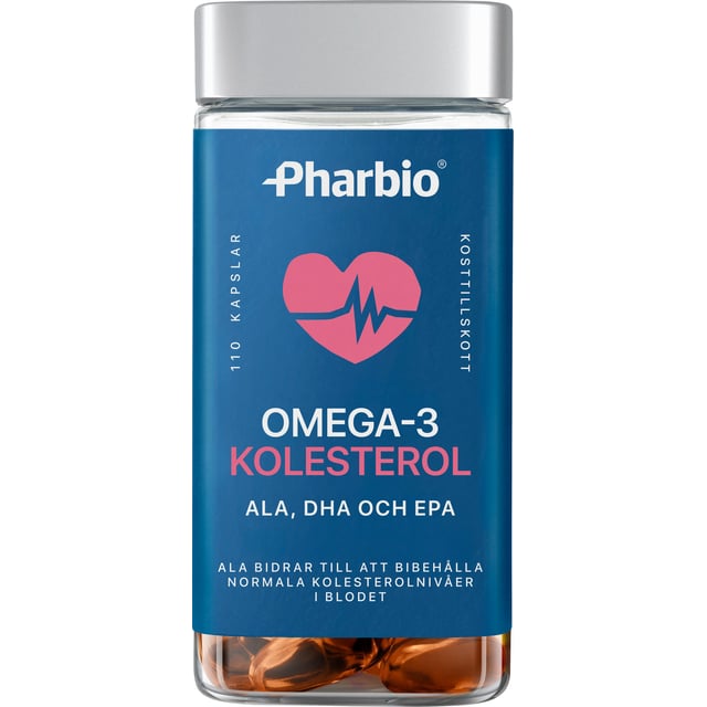 Pharbio Omega-3 Kolesterol 110 st | Vitaminer & kosttillskott - Omega-3 & fettsyror | Apoteka
