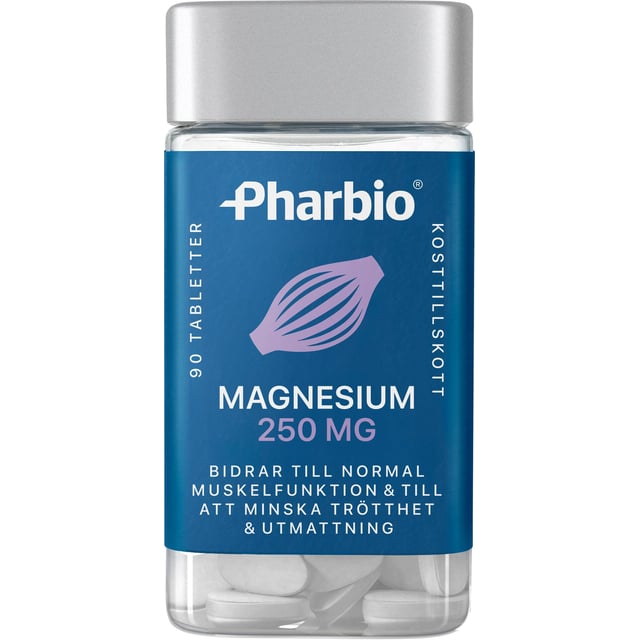 Pharbio Magnesium 250 mg 90 st | Vitaminer & kosttillskott - Vitaminer & mineraler - Magnesium | Apoteka