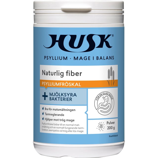 Husk Mage I Balans Naturlig Fiber + Mjölksyrabakterier 200 g | Vitaminer & kosttillskott - Kosttillskott för mage - Kostfiber,Vitaminer & kosttillskott - Kosttillskott för mage - Mjölksyrabakterier,Mage & tarm - Matsmältning | Apoteka