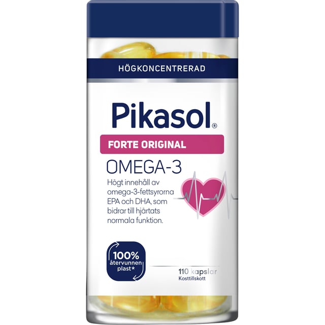 Pikasol Forte Original 110 st | Vitaminer & kosttillskott - Kosttillskott för hjärta & kärl,Vitaminer & kosttillskott - Omega-3 & fettsyror | Apoteka