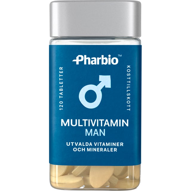 Pharbio Multivitamin Man 120 tabletter | Vitaminer & kosttillskott - Vitaminer & mineraler - Multivitamin - Multivitamin för män,Vitaminer & kosttillskott - Vitaminer & mineraler - Multivitamin - Multivitaminkomplex | Apoteka