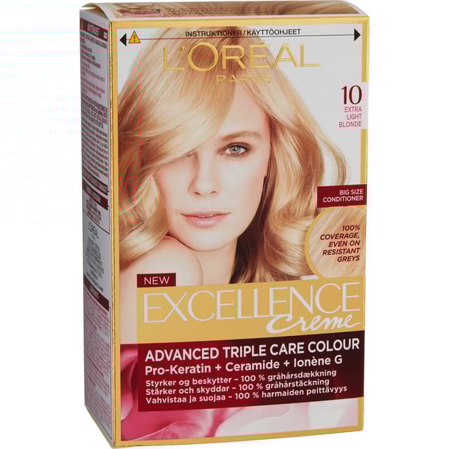 LOréal Paris Excellence 10 Extra Light Blonde | Hårvård - Hårfärg - Permanent hårfärg | Apoteka