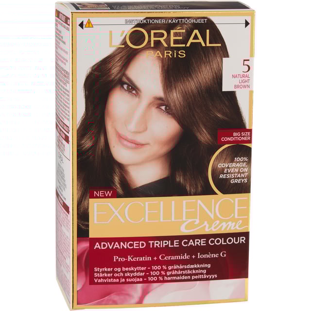 LOréal Paris Excellence 5 Light Brown | Hårvård - Hårfärg - Permanent hårfärg | Apoteka
