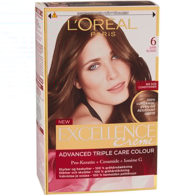 LOréal Paris Excellence 6 Dark Blond | Hårvård - Hårfärg - Permanent hårfärg | Apoteka