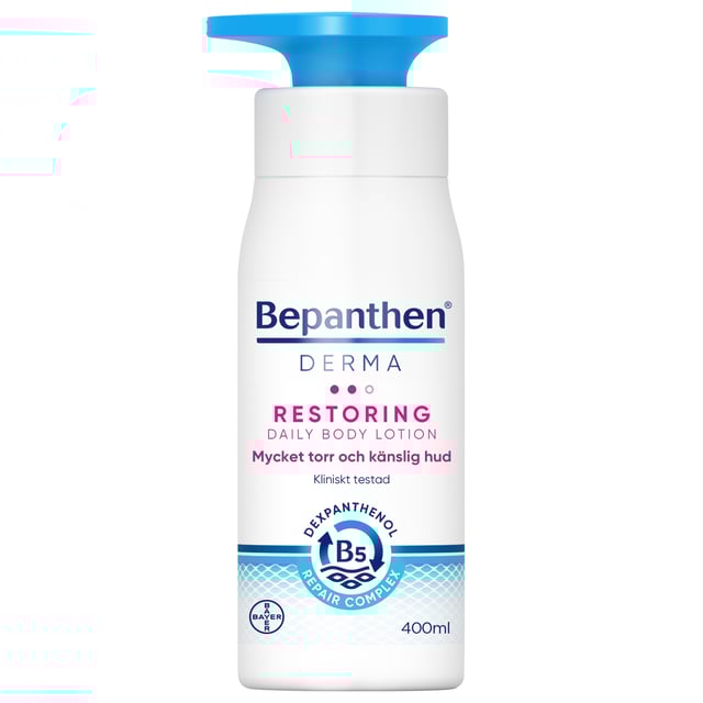 Bepanthen DERMA Restoring Daily Body Lotion 400 ml | Baby, barn & förälder - Hudvård för barn - Hudbesvär hos barn - Torr & irriterad hud hos barn,Hudvård - Hudbesvär - Torr & irriterad hud,Hudvård - Kroppsvård - Hudkräm & bodylotion | Apoteka