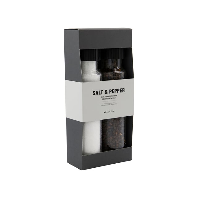 Nicolas Vahé Gift Box Salt & Pepper 335 g + 140 g | Mat & dryck - Skafferi - Kryddor & smaksättning - Salt | Apoteka