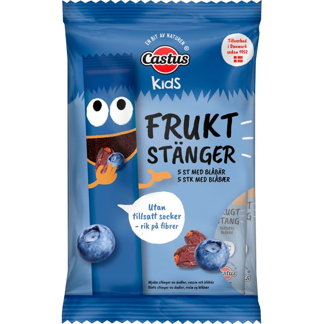 Castus Fruktstång Blåbär 5x20 g | Baby, barn & förälder - Barnmat - Barnmat mellanmål | Apoteka