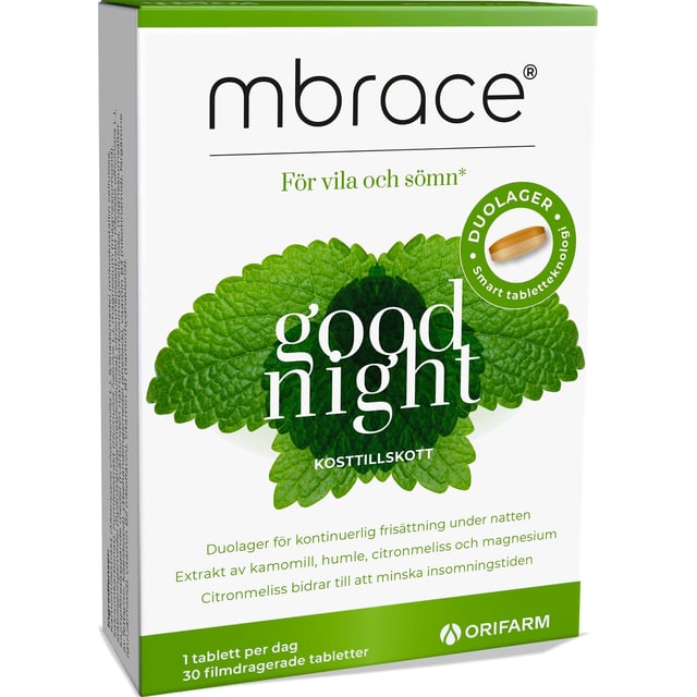 Mbrace Good Night 30 tabletter | Vitaminer & kosttillskott - Sömn | Apoteka