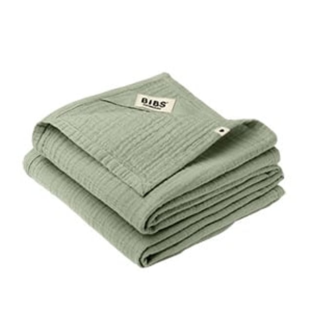BIBS Muslin Cloth 2-pack 70x70 cm Sage 2 st | Baby, barn & förälder - Babyfiltar | Apoteka