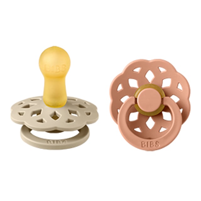 BIBS Boheme Latex 6+ månader Size 2 Vanilla/Peach 2 st | Baby, barn & förälder - Nappar & napphållare - Nappar | Apoteka
