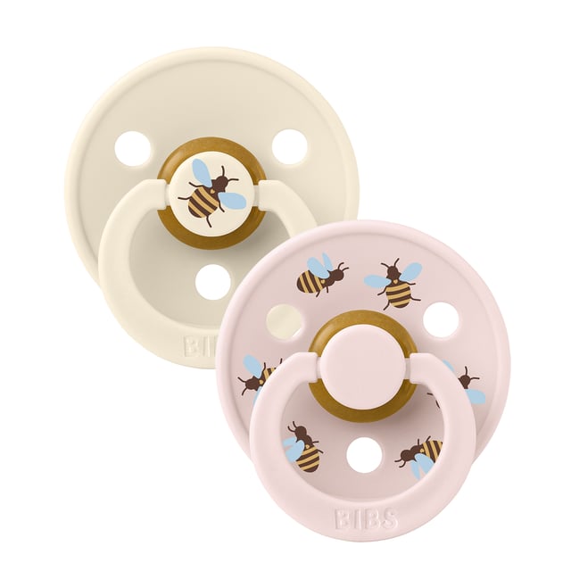 BIBS Studio Colour Bumblebee Latex 6+ månader Size 2 Ivory Mix 2 st | Baby, barn & förälder - Nappar & napphållare - Nappar | Apoteka