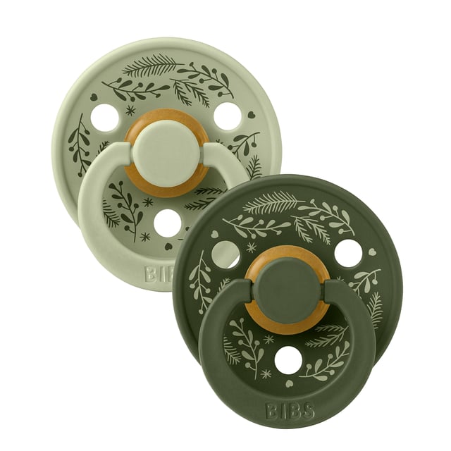 BIBS Pacifier Colour Holiday 6+ Månader Size 2 Leaf Sage/Hunter Green 2 st | Baby, barn & förälder - Nappar & napphållare - Nappar | Apoteka