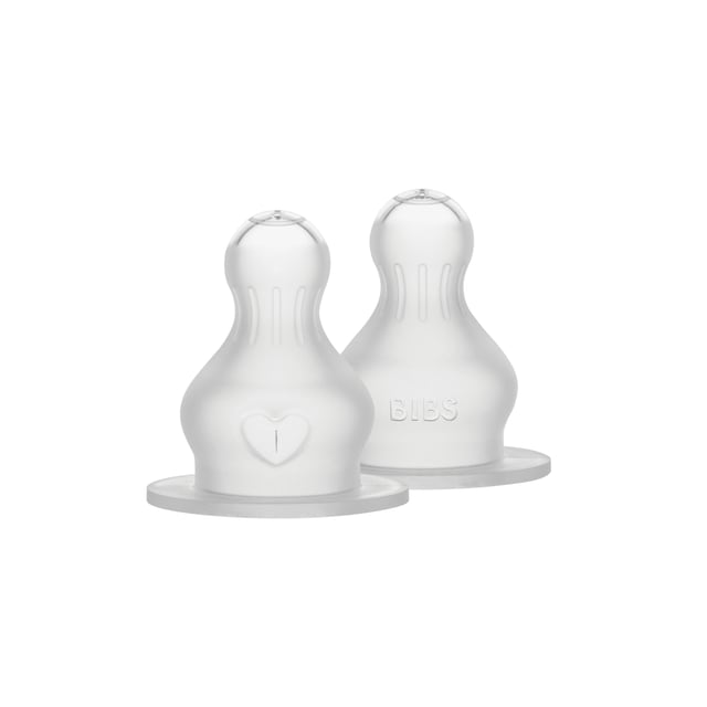 BIBS Baby Bottle Nipple Round Silicone Thick Flow 2 st | Baby, barn & förälder - Mata - Dinappar | Apoteka