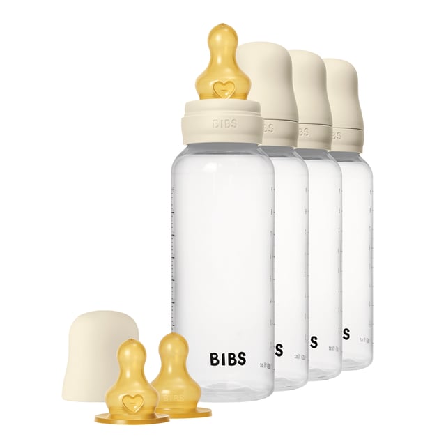 BIBS Baby Bottle Round Latex Ivory 270 ml 4 st | Baby, barn & förälder - Mata - Nappflaskor för nyfödda,Baby, barn & förälder - Mata - Nappflaskor & vällingflaskor | Apoteka