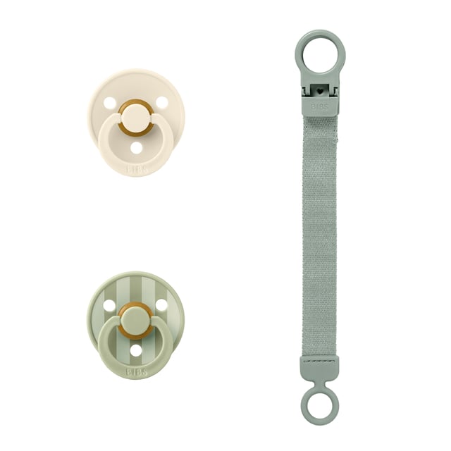 BIBS Colour Pacifier & Loop Clip Gift Set Latex 0+ Månader Size 1 Sage 2 st | Baby, barn & förälder - Nappar & napphållare - Nappar för nyfödda,Baby, barn & förälder - Nappar & napphållare - Nappar | Apoteka