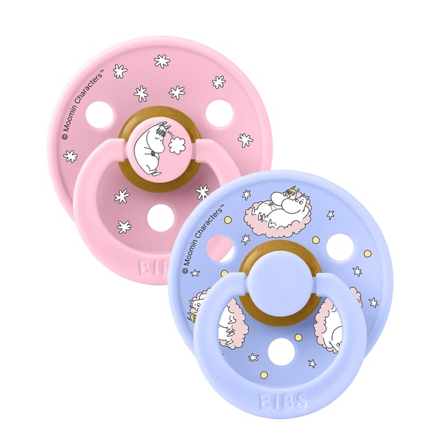 BIBS x Moomin Pacifier Colour Dreaming Latex 0+ Månader Size 1 Baby Pink Mix 2 st | Baby, barn & förälder - Nappar & napphållare - Nappar för nyfödda,Baby, barn & förälder - Nappar & napphållare - Nappar | Apoteka