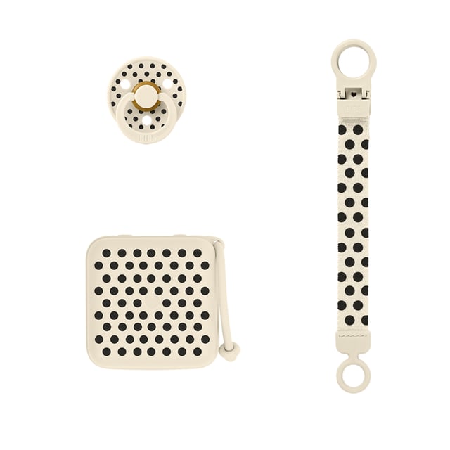 BIBS Gift Set Polka Soothe & Go Latex Size 2 Ivory Black 3 st | Baby, barn & förälder - Nappar & napphållare - Napphållare & nappfodral,Baby, barn & förälder - Nappar & napphållare - Nappar | Apoteka