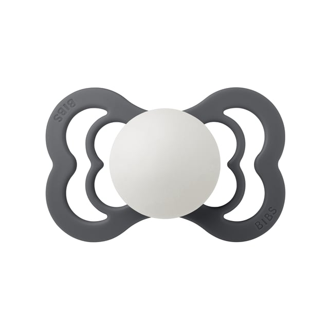BIBS Pacifier Supreme Silicone 6+ månader Size 2 Iron GLOW | Baby, barn & förälder - Nappar & napphållare - Nappar | Apoteka