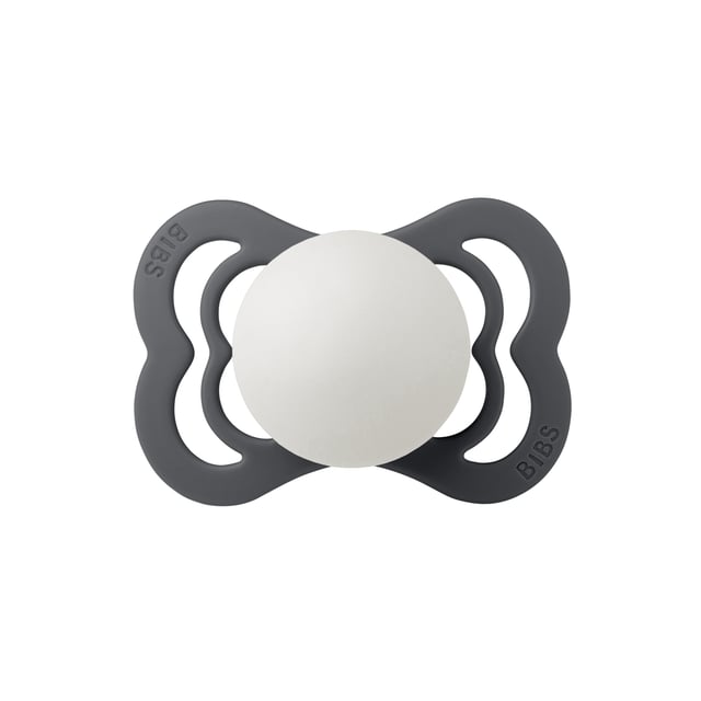 BIBS Pacifier Supreme Silicone 0+ månader Size 1 Iron GLOW | Baby, barn & förälder - Nappar & napphållare - Nappar | Apoteka