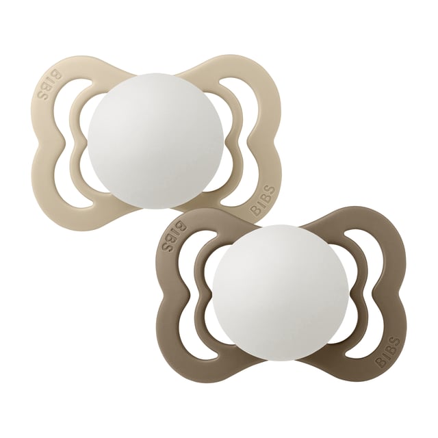 BIBS Pacifier Supreme Silicone Size 1 Vanilla Glow/Dark Oak Glow 2 st | Baby, barn & förälder - Nappar & napphållare - Nattnappar,Baby, barn & förälder - Nappar & napphållare - Nappar för nyfödda,Baby, barn & förälder - Nappar & napphållare - Nappar | Apoteka