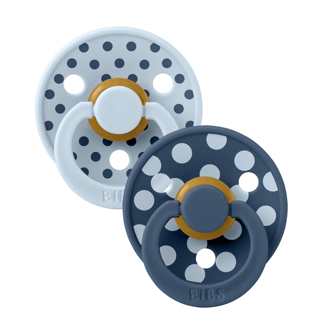BIBS Pacifier Studio Colour Polka Latex Size 1 Baby Blue/Steel Blue 2 st | Baby, barn & förälder - Nappar & napphållare - Nappar för nyfödda,Baby, barn & förälder - Nappar & napphållare - Nappar | Apoteka