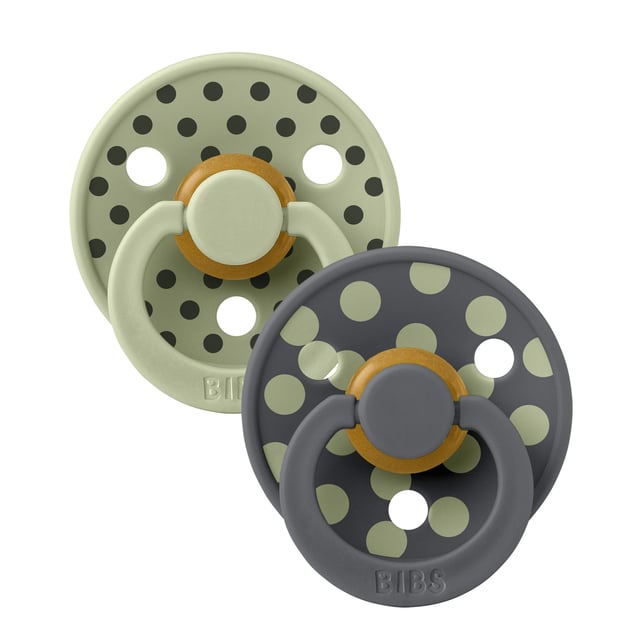 BIBS Pacifier Studio Colour Polka Latex Size 1 Sage/Iron 2 st | Baby, barn & förälder - Nappar & napphållare - Nappar för nyfödda,Baby, barn & förälder - Nappar & napphållare - Nappar | Apoteka