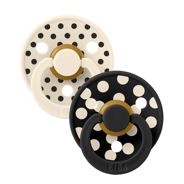 BIBS Pacifier Studio Colour Polka Anatomical Latex Size 1 Ivory/Black 2 st | Baby, barn & förälder - Nappar & napphållare - Nappar för nyfödda,Baby, barn & förälder - Nappar & napphållare - Nappar | Apoteka