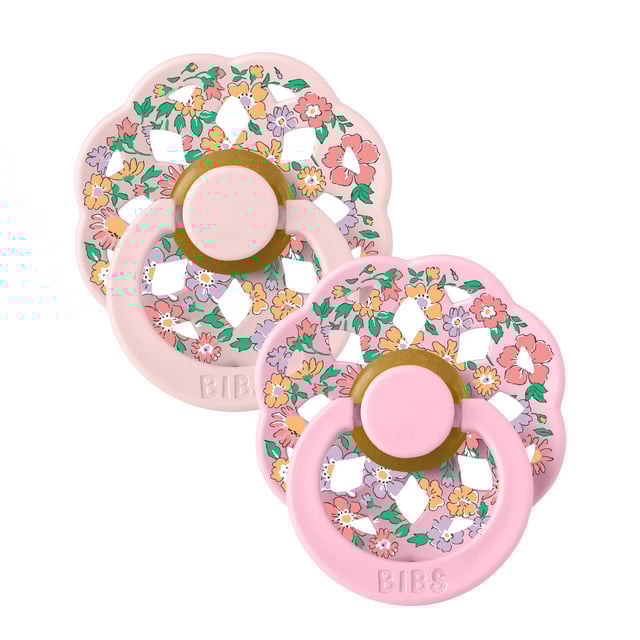 BIBS x Liberty Pacifier Boheme Oscar Meadow Latex 6+ månader Size 2 Blossom Mix 2 st | Baby, barn & förälder - Nappar & napphållare - Nappar | Apoteka