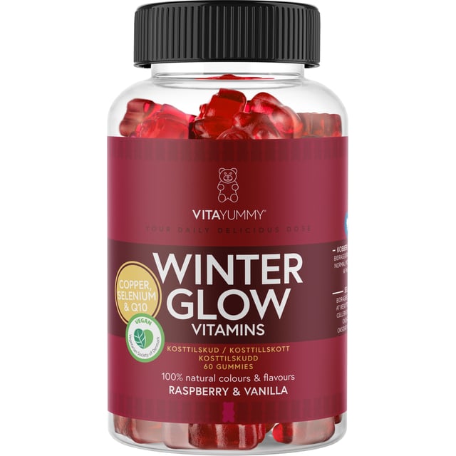 Vitayummy Winter Glow Vitamins Raspberry & Vanilla 60st | Vitaminer & kosttillskott - Hud, hår & naglar | Apoteka