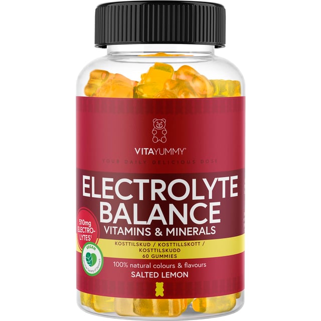 VitaYummy Electrolyte Balance Salted Lemon 60 st | Vitaminer & kosttillskott - Vitaminer & mineraler - Magnesium,Vitaminer & kosttillskott - Elektrolyter | Apoteka