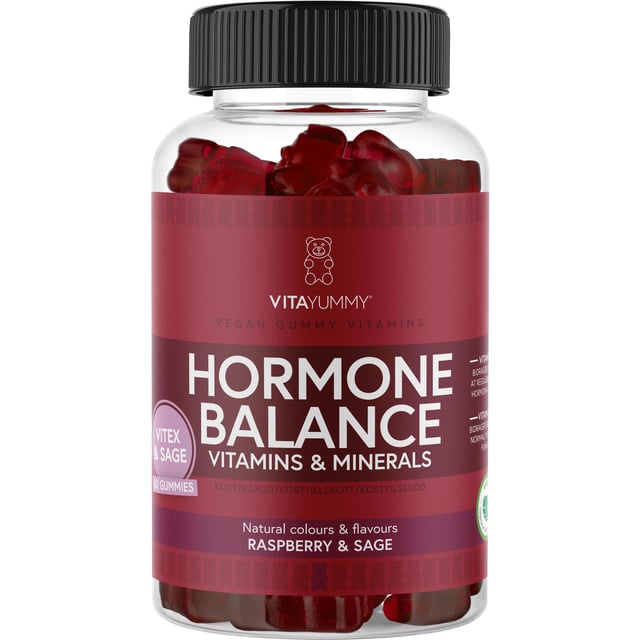 VitaYummy Hormone Balance Raspberry & Sage 60 st | Vitaminer & kosttillskott - Vitaminer & mineraler - D-vitamin,Vitaminer & kosttillskott - Hormonell balans | Apoteka