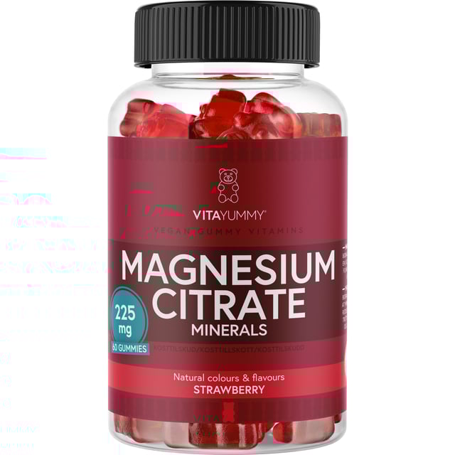 VitaYummy Magnesium Citrate Strawberry 60 st | Vitaminer & kosttillskott - Vitaminer & mineraler - Magnesium | Apoteka