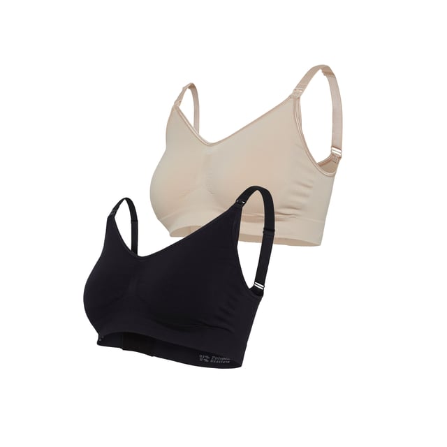 Carriwell Gravid- Och Amningsbh Honey/Svart XL 2-pack