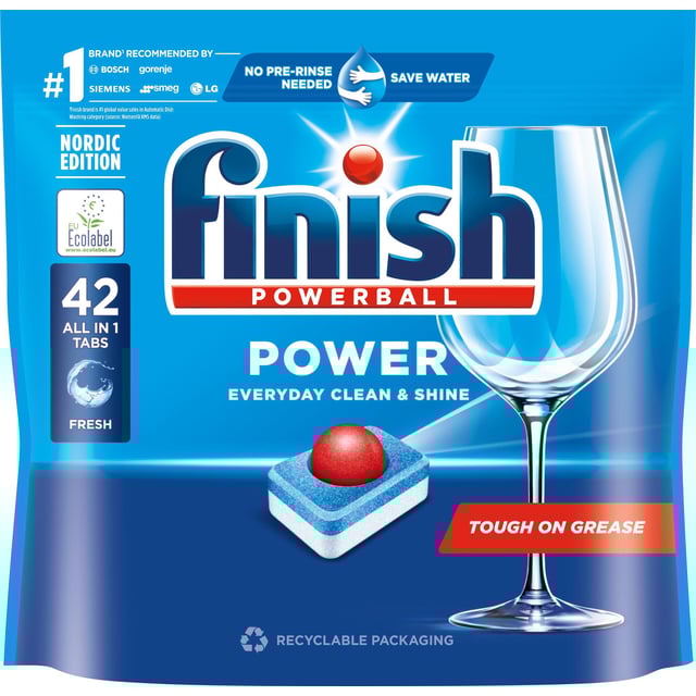 Finish Power All in One Maskindisktabletter 42 st | Hushåll - Diskmedel | Apoteka