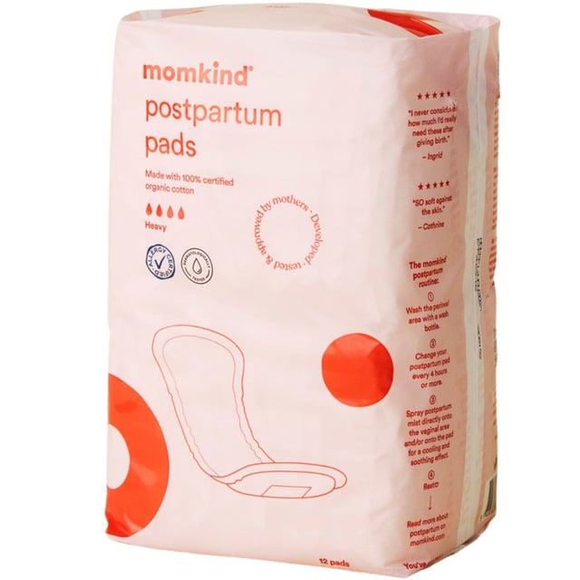 momkind Ekologiska Förlossningsbindor 12-pack | Graviditet - Förlossning - Bindor efter förlossning | Apoteka