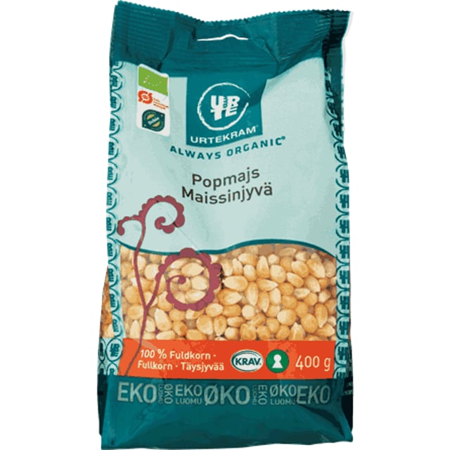 Urtekram Food Popcornmajs 400g | Mat & dryck - Snacks & godis - Chips & popcorn | Apoteka
