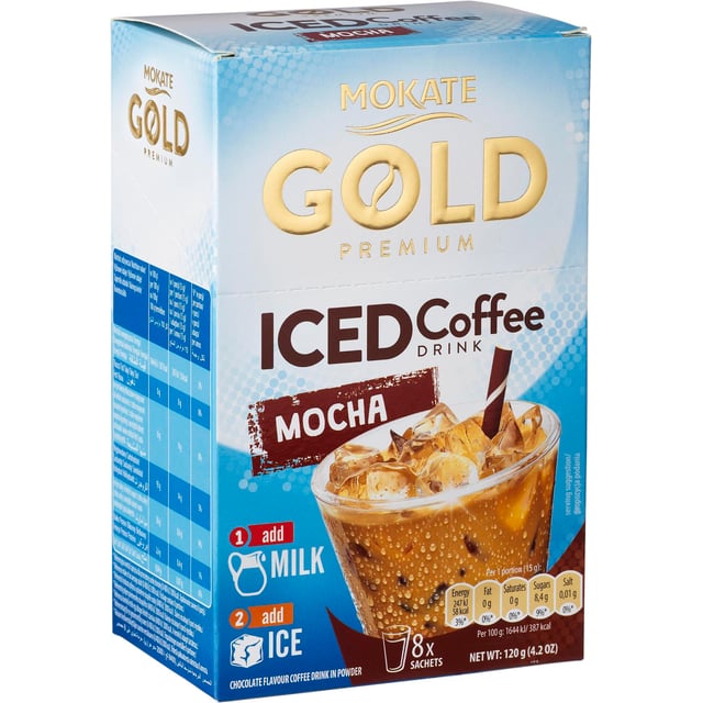 Mokate Iced Coffee Mocha Iskaffedryck 8-pack 120 g | Mat & dryck - Drycker - Kaffe - Bryggkaffe | Apoteka