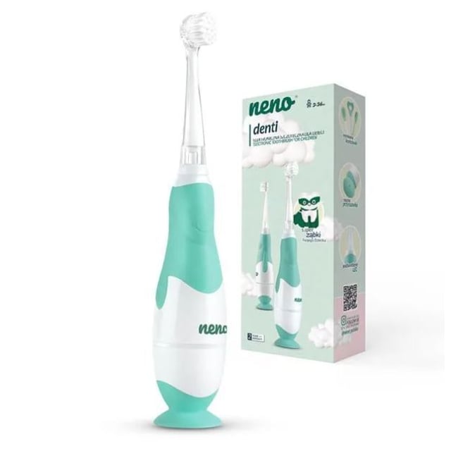 NENO Denti Elektrisk Tandborste Grön 1 st | Baby, barn & förälder - Munvård för barn - Eltandborstar för barn | Apoteka