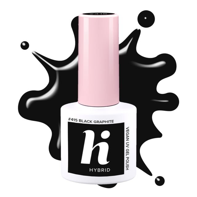 hi hybrid #415 Date UV Gel Polish Black Graphite 5 ml