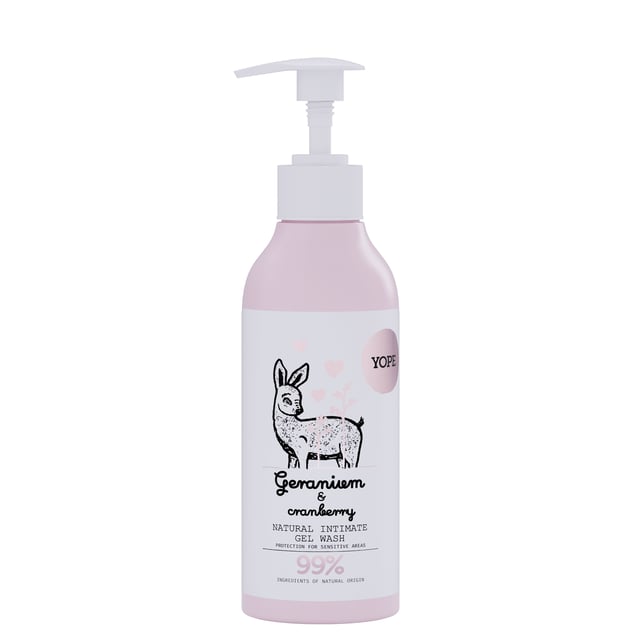 YOPE Natural Intimate Wash Geranium & Cranberry 300 ml | Intimvård - Intimhygien - Intimtvål | Apoteka