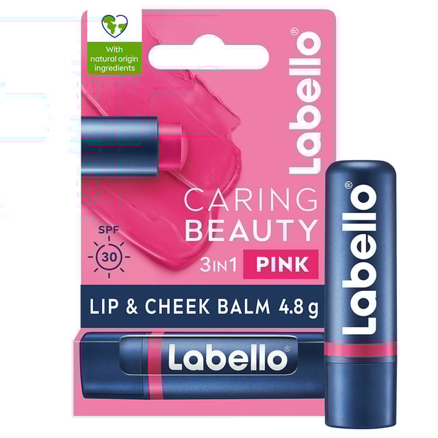 Labello Läppbalsam Caring Beauty Pink 4,8 g | Hudvård - Solskydd - Solskydd för läppar,Hudvård - Ansiktsvård - Läppbalsam & läppskrubb | Apoteka