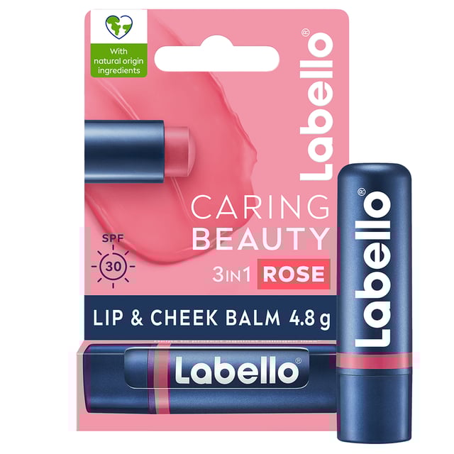 Labello Läppbalsam Caring Beauty Rose-Nude 4,8 g | Hudvård - Solskydd - Solskydd för läppar | Apoteka